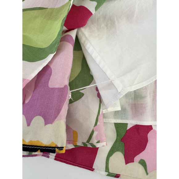 Tommy Hilfiger Maxi Skirt 12 Tiered-Ruffles Colorful Floral Silk Cotton Lined - Picture 7 of 13